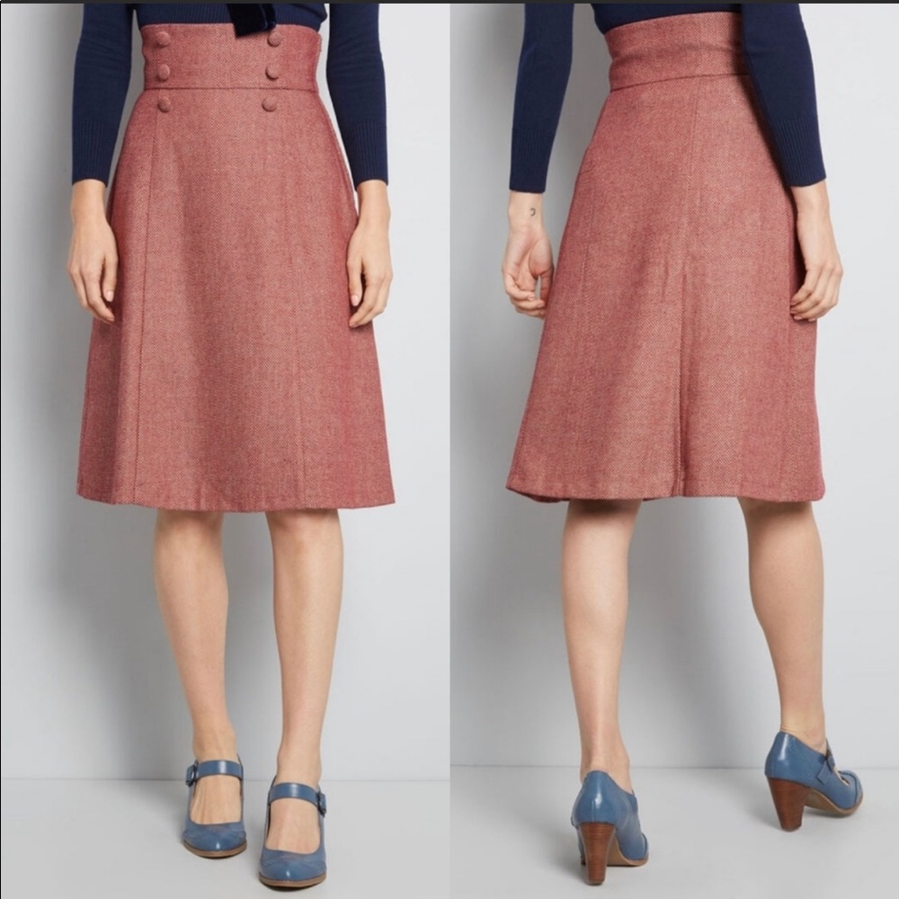ModCloth Timeless Elements High-Waisted Skirt New